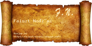 Feiszt Noémi névjegykártya